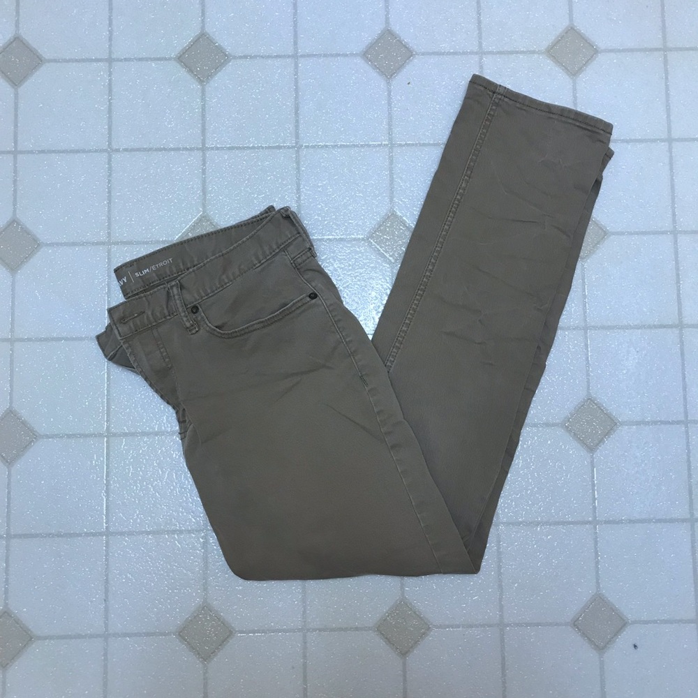 Khaki tan old navy pants slim fit